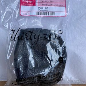 (9748) $12 Petite Pouf in Black Beauty Pebble